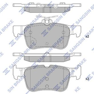 SP1919 Hi-Q (SANGSIN) Колодка торм. диск. FORD EDGE 15- задн. (пр-во SANGSIN)