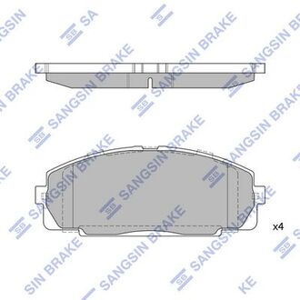 SP2077 Hi-Q (SANGSIN) Колодка торм. диск. toyota dyna,hiace, 2.4d,2.5d-4d 16v 99.07- передн. (пр-во sangsin)