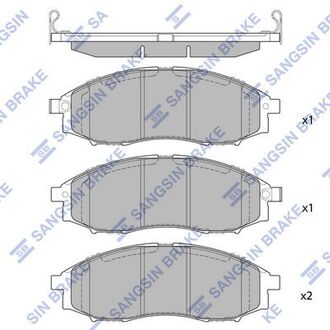 SP2078 Hi-Q (SANGSIN) Колодка торм. диск. nissan navara передн. (пр-во sangsin)