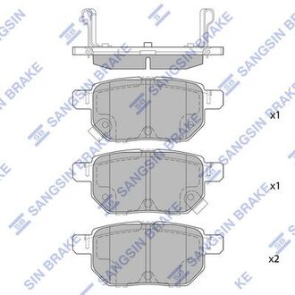 Комплект гальмівних колодок з 4 шт. дисків Hi-Q (SANGSIN) SP2094H