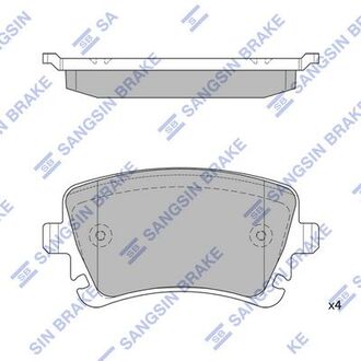 SP2112-R Hi-Q (SANGSIN) Кт. Тормозные колодки дисковые