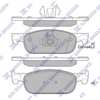 SP4054 Hi-Q (SANGSIN) Колодки тормозные передние SP4054