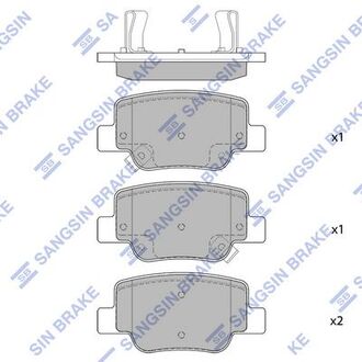 Колодки гальмівні дискові Hi-Q (SANGSIN) SP4142