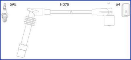 134251 HITACHI HITACHI OPEL К-кт высоковольтных проводов Omega B,Vectra B 2.0 94-