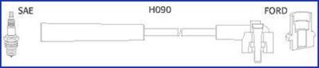 134659 HITACHI HITACHI FORD Комплект высоковольтных проводов ESCORT V 1.3 90-95, FIESTA III (GFJ) 1.0 89-95, ORION II (AFF) 1.3 85-90