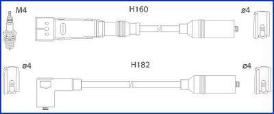 134717 HITACHI HITACHI VW К-кт высоковольтных проводов Audi 100,A6 2.0 90-