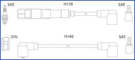 134756 HITACHI HITACHI DB Провод зажигания W124 260 300 M103