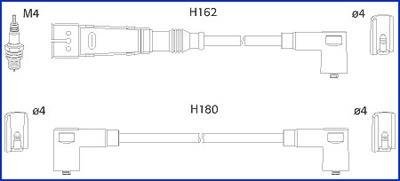 134784 HITACHI HITACHI VW К-кт высоковольтных проводов Polo,Seat Cordoba,Ibiza