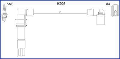 134797 HITACHI HITACHI VW К-кт высоковольтных проводов Golf IV,Caddy,Polo,Skoda,Seat 1.4/1.6