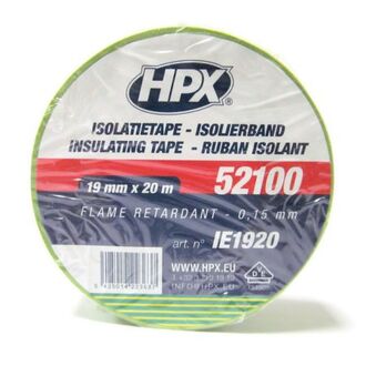 IE1920 HPX Стрічка ПВХ ізоляційна HPX52100 19мм х 20м жовто/зелена