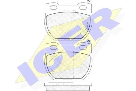 141090 ICER Комплект гальмівних колодок (дискових)