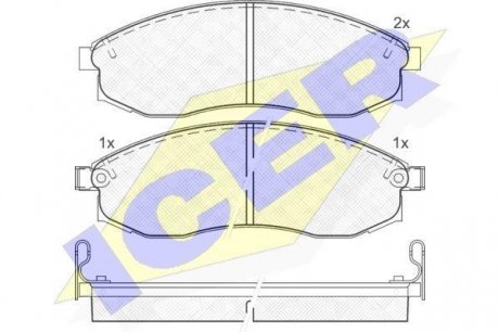 181179 ICER 181179 G1, ТОРМОЗНЫЕ КОЛОДКИ ICER