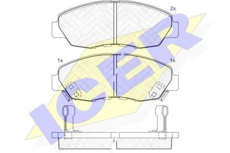 181329 ICER Колодки тормозные