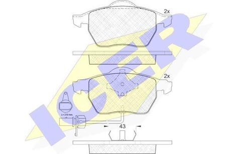 181331-203 ICER Комплект гальмівних колодок (дискових)