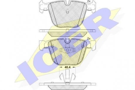 181896 ICER Тормозные колодки, дискове гальмо (набір)