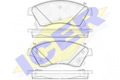 Колодки тормозные ICER 181942-202