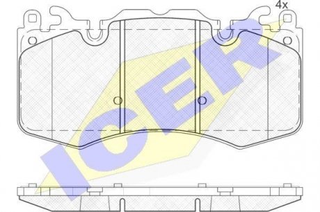 181956 ICER Колодки тормозные