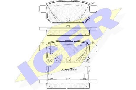 182017 ICER Колодки тормозные