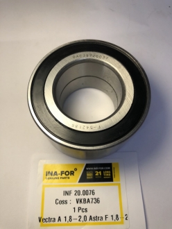 INF 20.0076 INA-FOR Подшипник передний Opel Kadett 1.6-2.0; Daewoo 14",Chevrolet Aveo