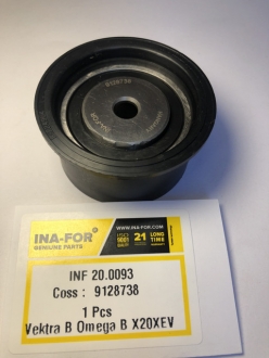INF 20.0093 INA-FOR Отклоняющий ролик Opel 2.0 (27x52.5);LADA 110 2.0 i