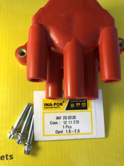 INF 20.0230 INA-FOR Крышка тромблера BOSCH Opel Kadett 1.8NZ,2.0,Vectra 1.8,2.0,Omega 1.8,2.0 (с штырями под провода)