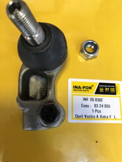 INF 20.0302 INA-FOR Наконечник рулевой тяги наружный левый (М16, прав.резьба) Opel Vectra 88-