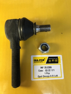 INF 20.0306 INA-FOR Наконечник рулевой тяги внутренний левый (лев.резьба) Opel Omega 87-