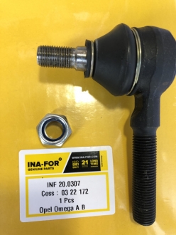 INF 20.0307 INA-FOR Наконечник рулевой тяги внутренний правый (прав.резьба) Opel Omega 87-