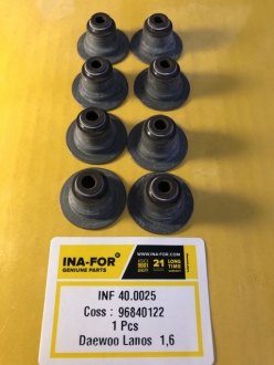 INF 40.0025 INA-FOR Сальник клапана 6мм Daewoo Espero 1.5 DOHC, Lanos 1.6 DOHC, Nubira I, II 1.6