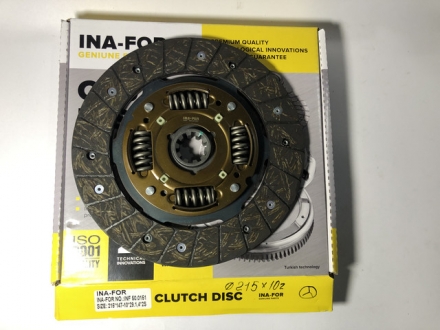 INF 50.0151 INA-FOR Диск сцепления (215 mm;Z10) Mercedes 207-210, 300D M102