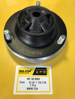 INF 60.0002 INA-FOR Верхняя опора заднего амортизатора BMW E34