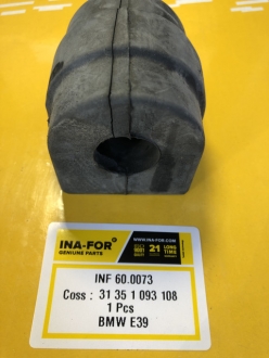 INF 60.0073 INA-FOR Втулка резиновая переднего стабилизатора BMW 5 E39