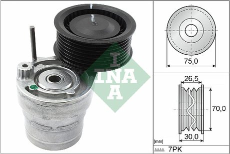 534060310 INA Натяжник ремня WIELOROWK. RENAULT/NISSAN/SMART 0,9TCE/1,0