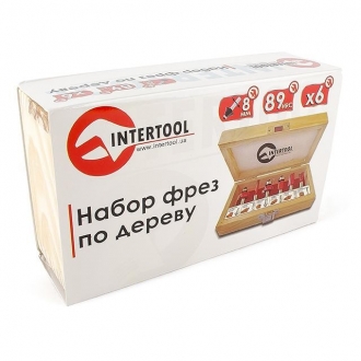 HT-0072 Intertool Набор фрез концевых по дереву, 6 шт.(про-во intertool)