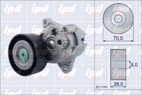 Натяжитель ремня Ipd 15-3912