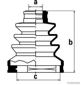 J2881000 JAKOPARTS Пильник ШРУС резиновый + змазка