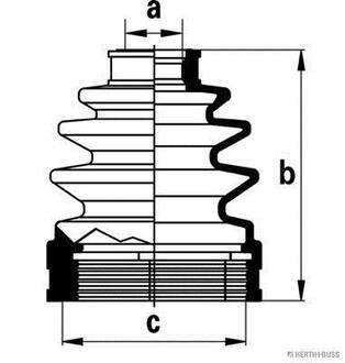 J2883012 JAKOPARTS Пильник ШРУС резиновый + змазка