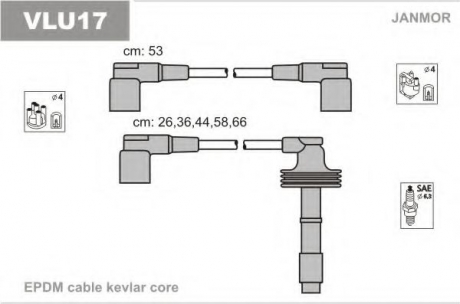 VLU17 Janmor Провода в/в Volvo S70 2.0-2.5 97-00