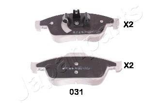 PA031AF JAPANPARTS Колодки тормозные RENAULT P. MEGANE 08-