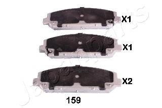 PA-159AF JAPANPARTS Колодки тормозные INFINITI P. QX56 12-