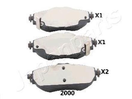 PA2000AF JAPANPARTS Колодки тормозные TOYOTA P. AURIS 12-