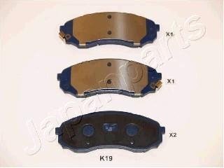 PAK19AF JAPANPARTS Тормозные колодки, дискове гальмо (набір)