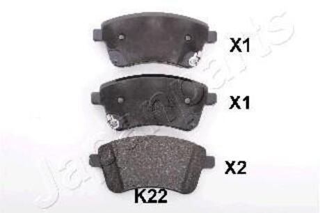 PA-K22AF JAPANPARTS JAPANPARTS KIA Тормозные колодки передн.Venga 10-