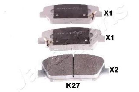 PA-K27AF JAPANPARTS JAPANPARTS KIA Тормозн.колодки передн. Ceed,Cerato 13-, Carens 1,7CRDi 13-,Hyundai i30,Grandeur