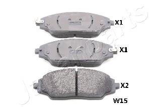 PAW15AF JAPANPARTS Колодки тормозные CHEVROLET P. AVEO 11-