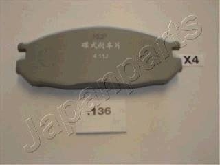 PP136AF JAPANPARTS Тормозные колодки, дискове гальмо (набір)