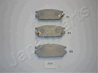 PP-510AF JAPANPARTS Тормозные колодки, дискове гальмо (набір)