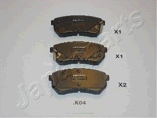 PP-K04AF JAPANPARTS Комплект тормозных колодок, дисковый тормоз