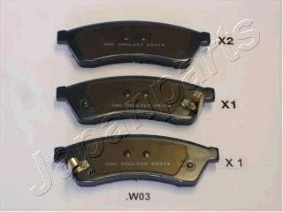 PP-W03AF JAPANPARTS Тормозные колодки, дискове гальмо (набір)