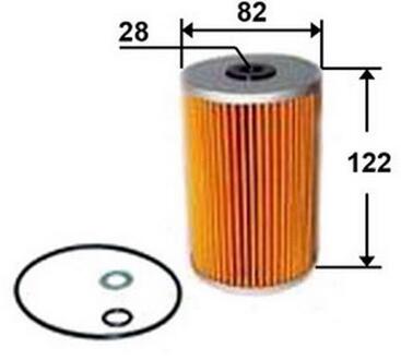OE1005 JS ASAKASHI Фильтр масляный D82 d28 h122